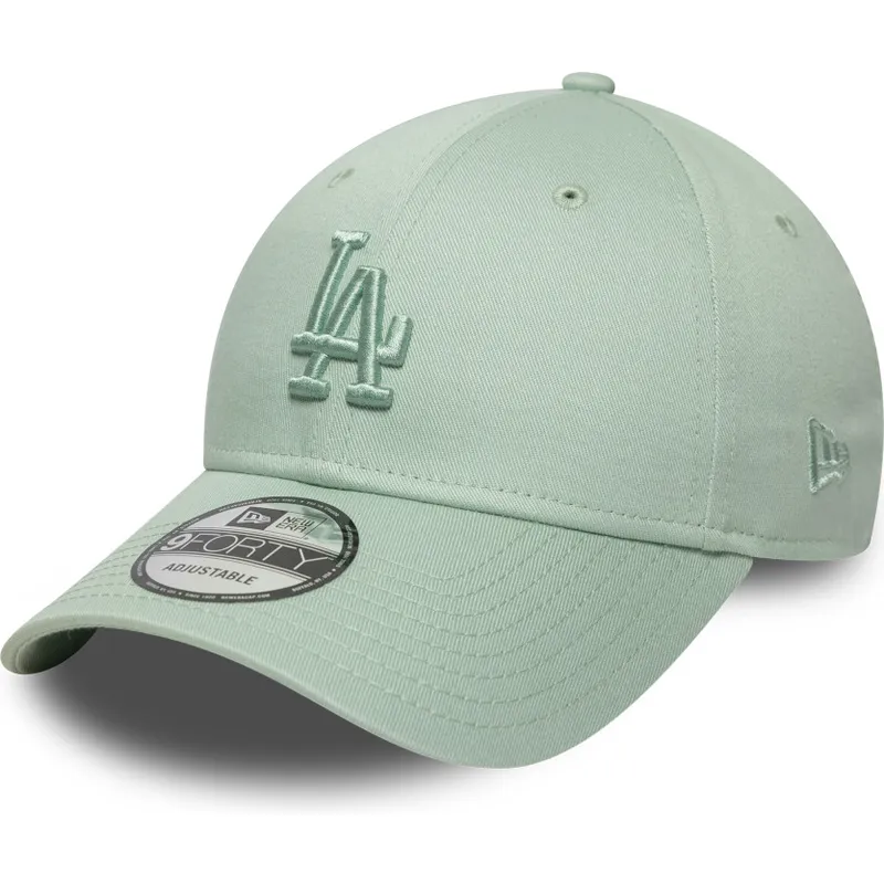 cappellino-con-visiera-curva-verde-chiaro-regolabile-con-logo-verde-9forty-colour-pack-dei-los-angeles-dodgers-mlb-di-new-era