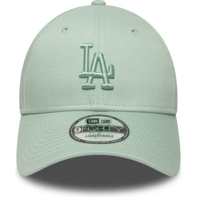 cappellino-con-visiera-curva-verde-chiaro-regolabile-con-logo-verde-9forty-colour-pack-dei-los-angeles-dodgers-mlb-di-new-era