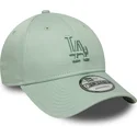 cappellino-con-visiera-curva-verde-chiaro-regolabile-con-logo-verde-9forty-colour-pack-dei-los-angeles-dodgers-mlb-di-new-era