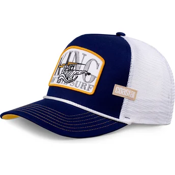 Cappellino trucker blu marino e bianco King Of The Surf HFT di Coastal