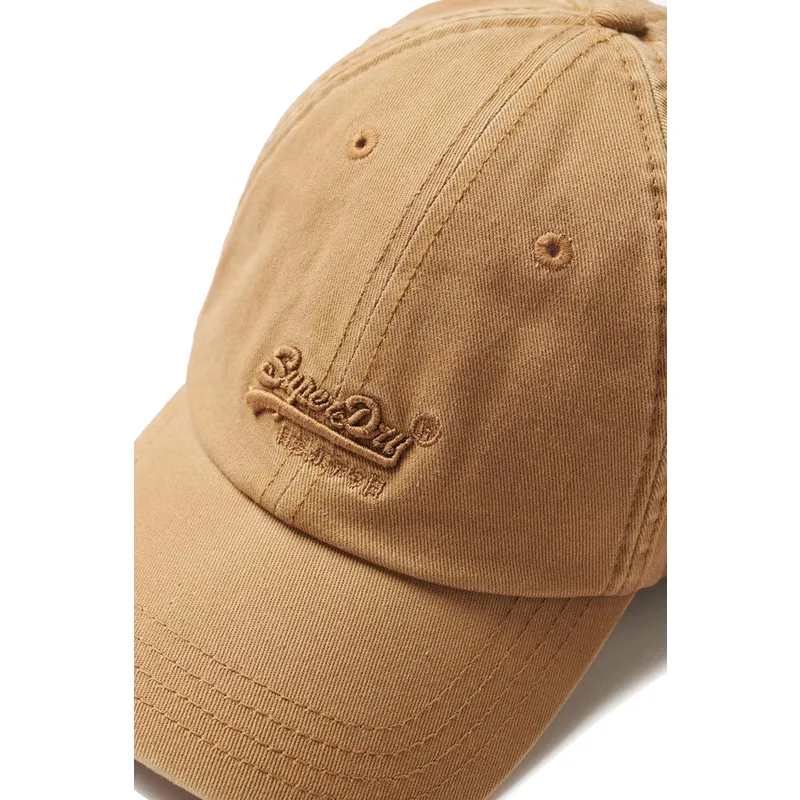 cappellino-curvo-marrone-regolabile-vintage-embroidery-light-sand-di-superdry