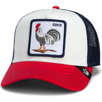 Goorin Bros. Cock Team Rooster Original Recipe Team Pride The Farm Cappello Trucker Bianco, Blu Navy e Rosso