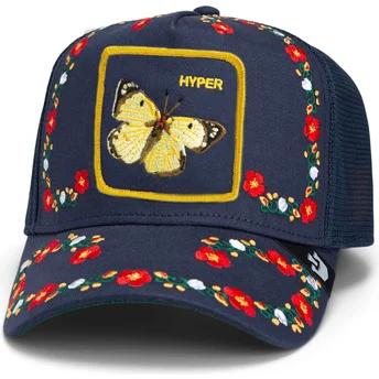 Goorin Bros. Butterfly Hyper Active Flora Fauna The Farm Navy Blue Trucker Hat