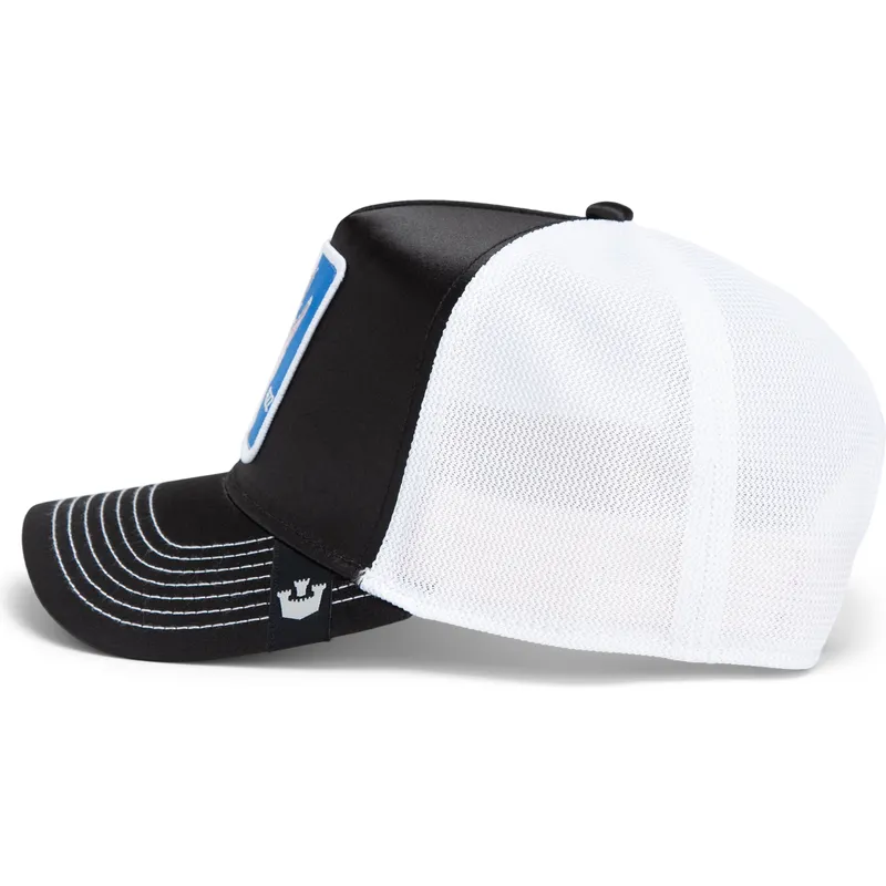 goorin-bros-dolphin-rizz-rizzky-bizznizz-great-escape-the-farm-cappello-trucker-bianco-e-nero