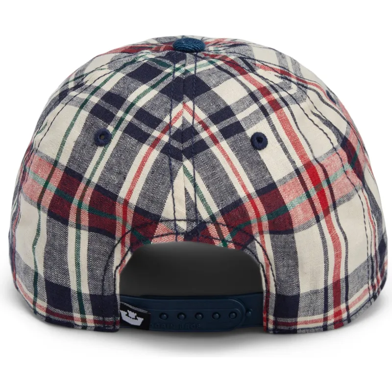 goorin-bros-curved-brim-raised-in-a-barn-papa-cap-madras-the-farm-navy-blue-and-red-snapback-cap
