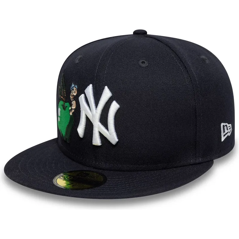 cappello-piatto-blu-marino-chiuso-59fifty-food-icon-dei-new-york-yankees-mlb-di-new-era