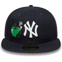 cappello-piatto-blu-marino-chiuso-59fifty-food-icon-dei-new-york-yankees-mlb-di-new-era