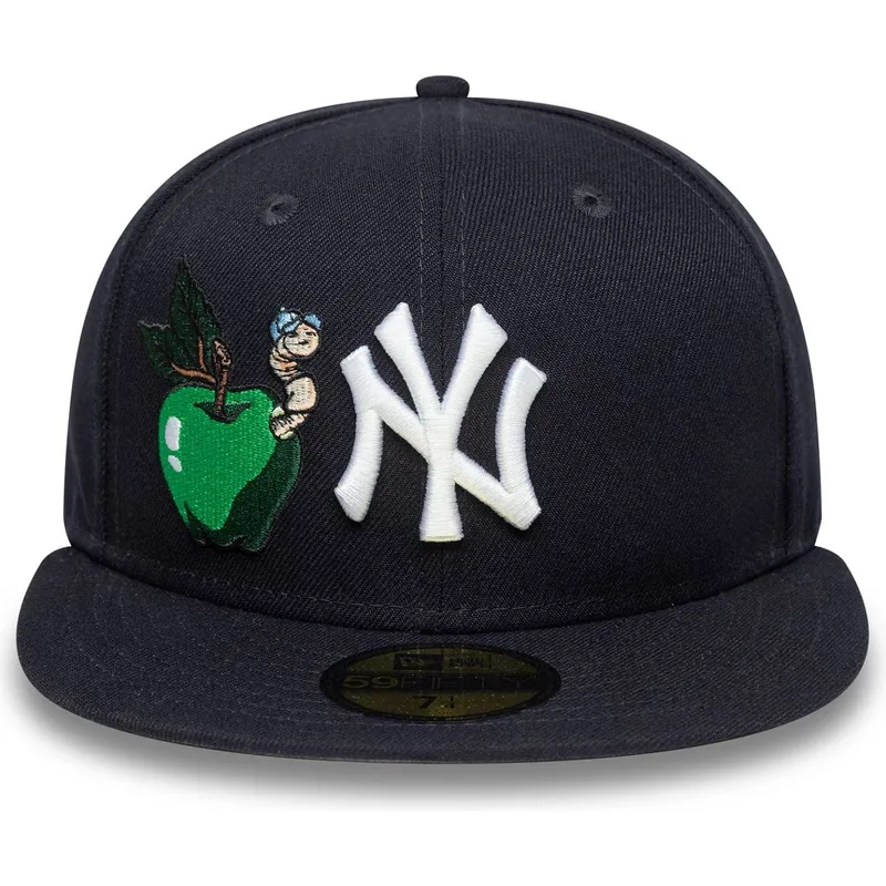 cappello-piatto-blu-marino-chiuso-59fifty-food-icon-dei-new-york-yankees-mlb-di-new-era