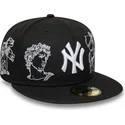 cappello-piatto-nero-aderente-59fifty-mythical-dei-new-york-yankees-mlb-di-new-era