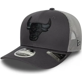 Cappellino trucker grigio 9SEVENTY Stretch Snap dei Chicago Bulls NBA di New Era