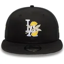 cappello-piatto-nero-snapback-9fifty-floral-dei-los-angeles-dodgers-mlb-di-new-era
