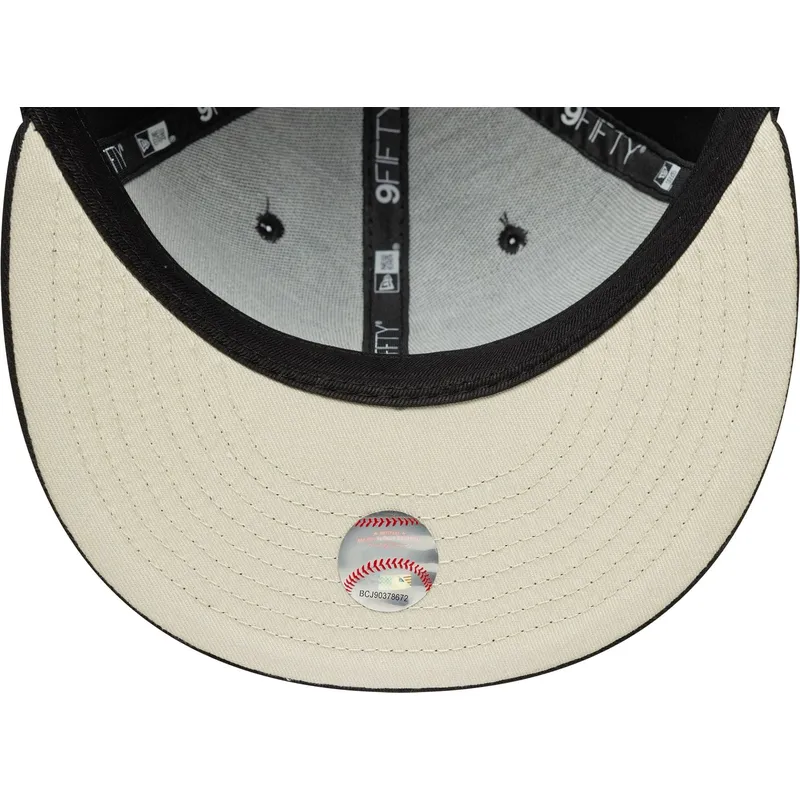 cappello-piatto-nero-snapback-9fifty-floral-dei-los-angeles-dodgers-mlb-di-new-era