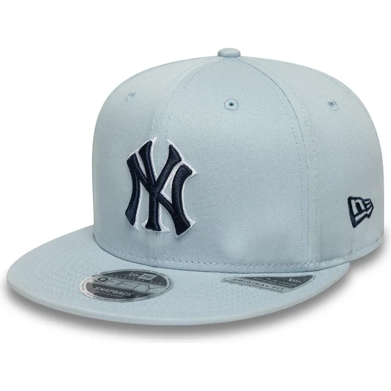 cappello-piatto-blu-snapback-con-logo-blu-marino-9fifty-original-fit-world-series-dei-new-york-yankees-mlb-di-new-era