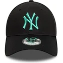 cappellino-curvo-nero-regolabile-con-logo-blu-9forty-league-essential-di-new-york-yankees-mlb-di-new-era