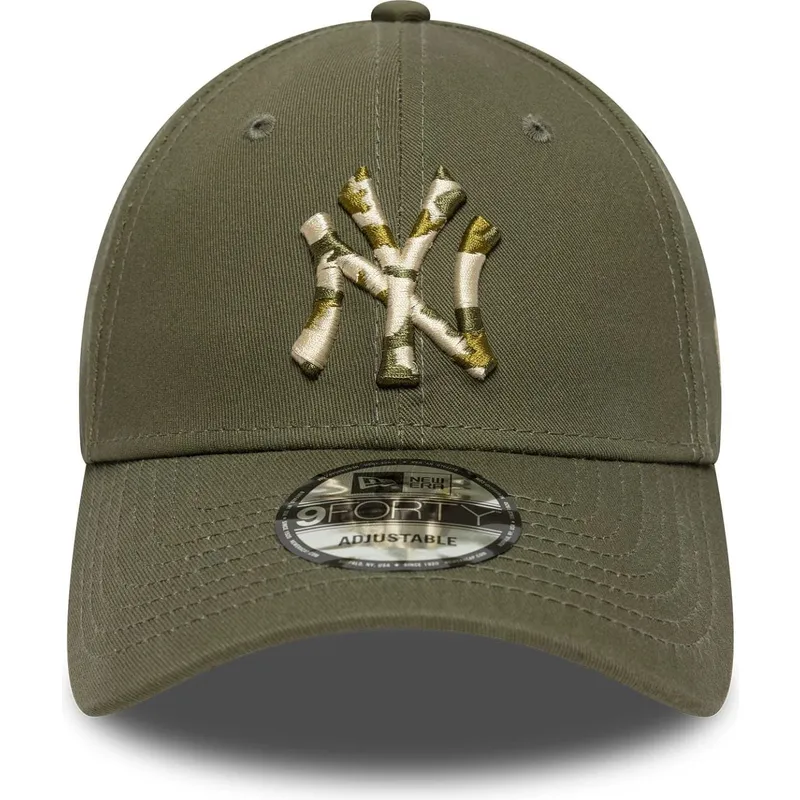 cappellino-curvo-verde-regolabile-9forty-seasonal-infill-dei-new-york-yankees-mlb-di-new-era