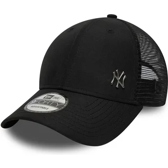 Cappellino trucker nero regolabile 9FORTY Flawless dei New York Yankees MLB di New Era