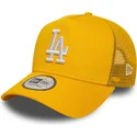 cappellino-trucker-giallo-a-frame-league-essential-dei-los-angeles-dodgers-mlb-di-new-era