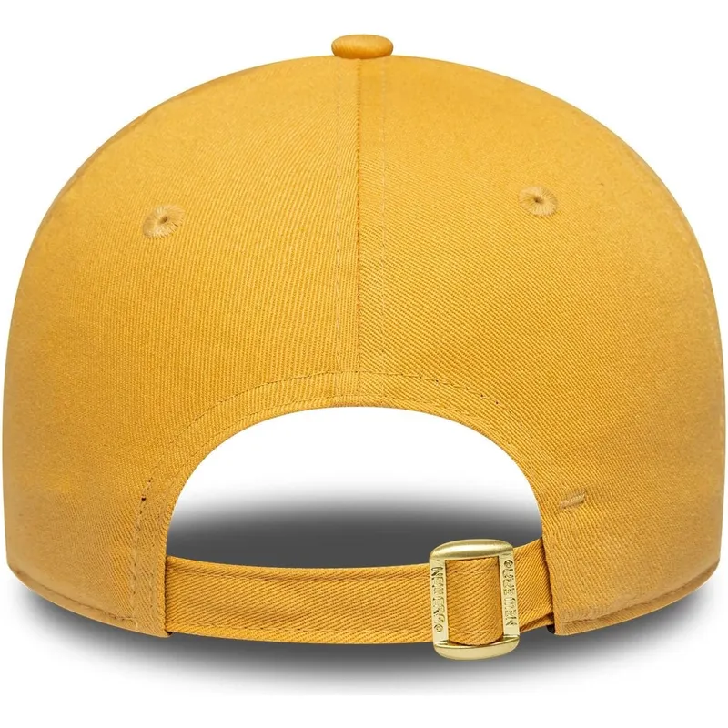 cappellino-con-visiera-curva-giallo-regolabile-da-donna-9forty-metallic-logo-dei-los-angeles-dodgers-mlb-di-new-era