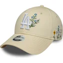 cappellino-curvo-beige-regolabile-da-donna-9forty-floral-icon-dei-los-angeles-dodgers-mlb-di-new-era