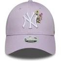 cappellino-curvo-viola-regolabile-da-donna-9forty-floral-icon-dei-new-york-yankees-mlb-di-new-era
