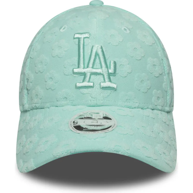 cappellino-curvo-verde-regolabile-da-donna-9forty-floral-towelling-dei-los-angeles-dodgers-mlb-di-new-era