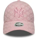 cappellino-curvo-rosa-regolabile-da-donna-9forty-floral-towelling-dei-new-york-yankees-mlb-di-new-era