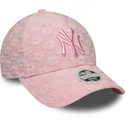 cappellino-curvo-rosa-regolabile-da-donna-9forty-floral-towelling-dei-new-york-yankees-mlb-di-new-era
