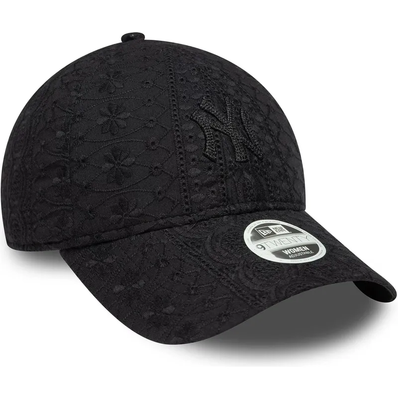 cappellino-curvo-nero-regolabile-da-donna-con-logo-nero-9twenty-broderie-dei-new-york-yankees-mlb-di-new-era