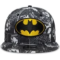 cappellino-nero-snapback-piatto-per-bambino-9fifty-all-over-print-di-batman-dc-comics-di-new-era