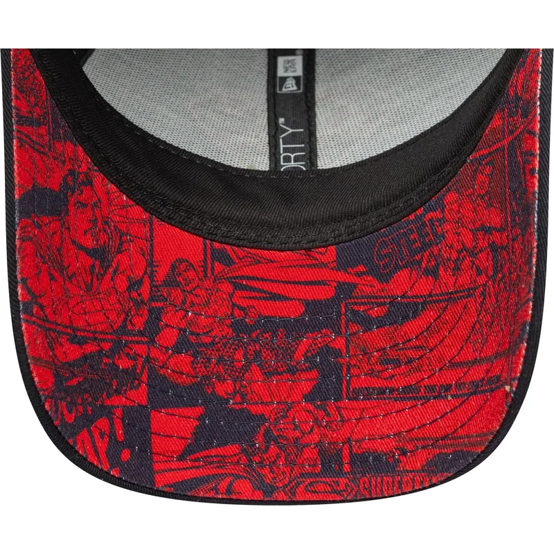 cappellino-curvo-blu-marino-regolabile-per-bambino-9forty-all-over-print-di-superman-dc-comics-di-new-era