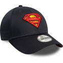 cappellino-curvo-blu-navy-regolabile-per-bambino-9forty-all-over-print-di-superman-dc-comics-di-new-era