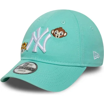 Cappellino curvo verde regolabile per bambino 9FORTY Animal Icon dei New York Yankees MLB di New Era