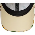 berretto-curvo-beige-regolabile-per-bambino-9forty-all-over-print-safari-di-new-era