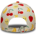 cappellino-curvo-beige-regolabile-per-bambino-9forty-all-over-print-fruit-di-new-era
