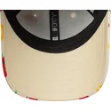 cappellino-curvo-beige-regolabile-per-bambino-9forty-all-over-print-fruit-di-new-era