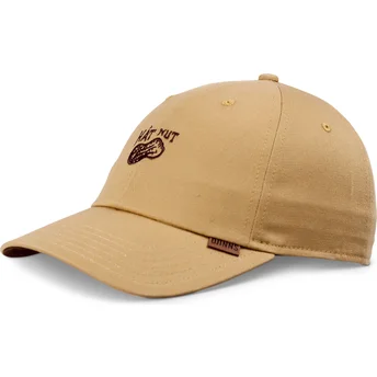 Cappello da papà regolabile marrone con visiera curva Nut di Djinns