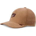 cappello-snapback-marrone-con-visiera-curva-truefit-hat-nut-waffle-di-djinns