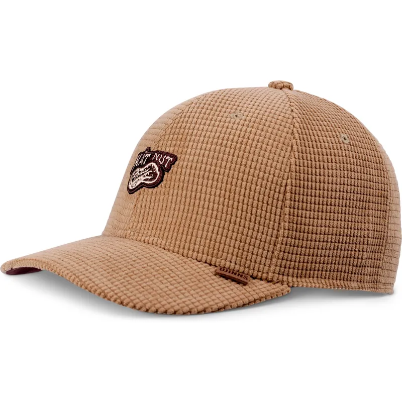 cappellino-curvo-marrone-snapback-truefit-hat-nut-waffle-di-djinns