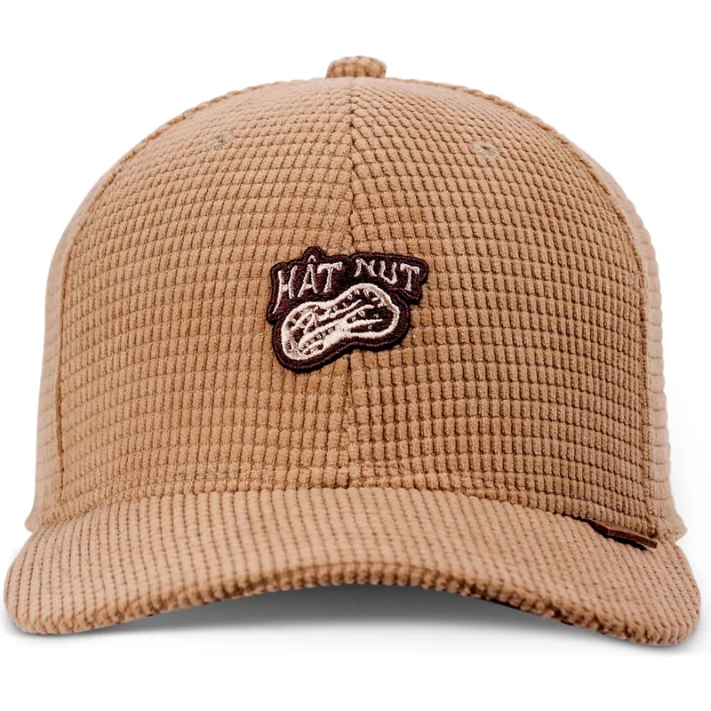 cappellino-curvo-marrone-snapback-truefit-hat-nut-waffle-di-djinns