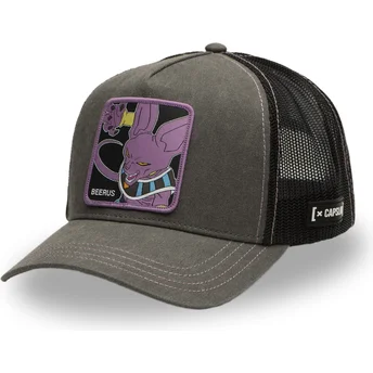 Gorra trucker grigia Beerus DBS6 BEE Dragon Ball Super di Capslab
