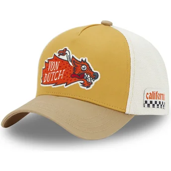 Gorra trucker marrone e bianca WILD05 di Von Dutch