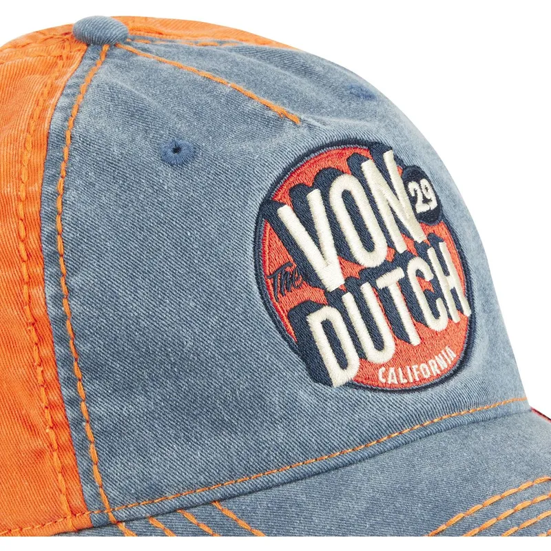 cappellino-visiera-curva-blu-e-arancione-regolabile-retro02-di-von-dutch