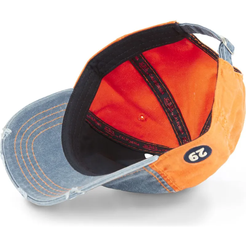 cappellino-visiera-curva-blu-e-arancione-regolabile-retro02-di-von-dutch