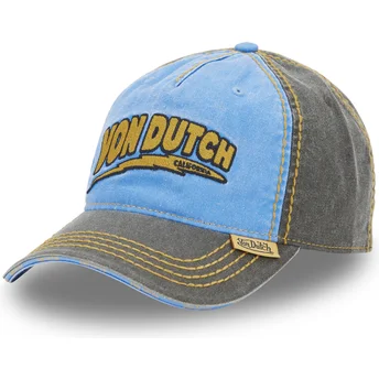 Cappello curvo blu e grigio regolabile RETRO05 di Von Dutch