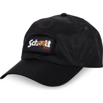 Cappellino nero regolabile con visiera curva JET NR di Von Dutch x Schott NYC