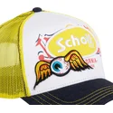 cappellino-trucker-bianco-giallo-e-nero-patch-di-von-dutch-x-schott-nyc