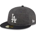 berretto-piatto-nero-aderente-59fifty-day-retro-crown-dei-los-angeles-dodgers-mlb-di-new-era
