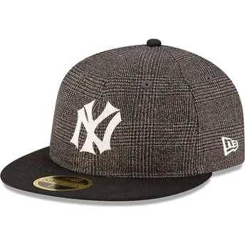 Cappellino piatto nero aderente 59FIFTY Day Retro Crown dei New York Yankees MLB di New Era