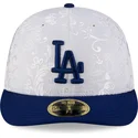 cappello-piatto-bianco-e-blu-regolabile-59fifty-day-low-profile-dei-los-angeles-dodgers-mlb-di-new-era