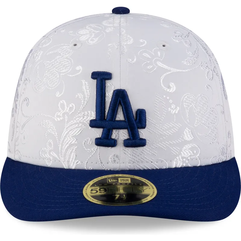 cappello-piatto-bianco-e-blu-chiuso-59fifty-day-low-profile-dei-los-angeles-dodgers-mlb-di-new-era